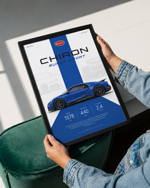 Bugatti Chiron Super Sports | A4 Size | Premium HD Wall Art