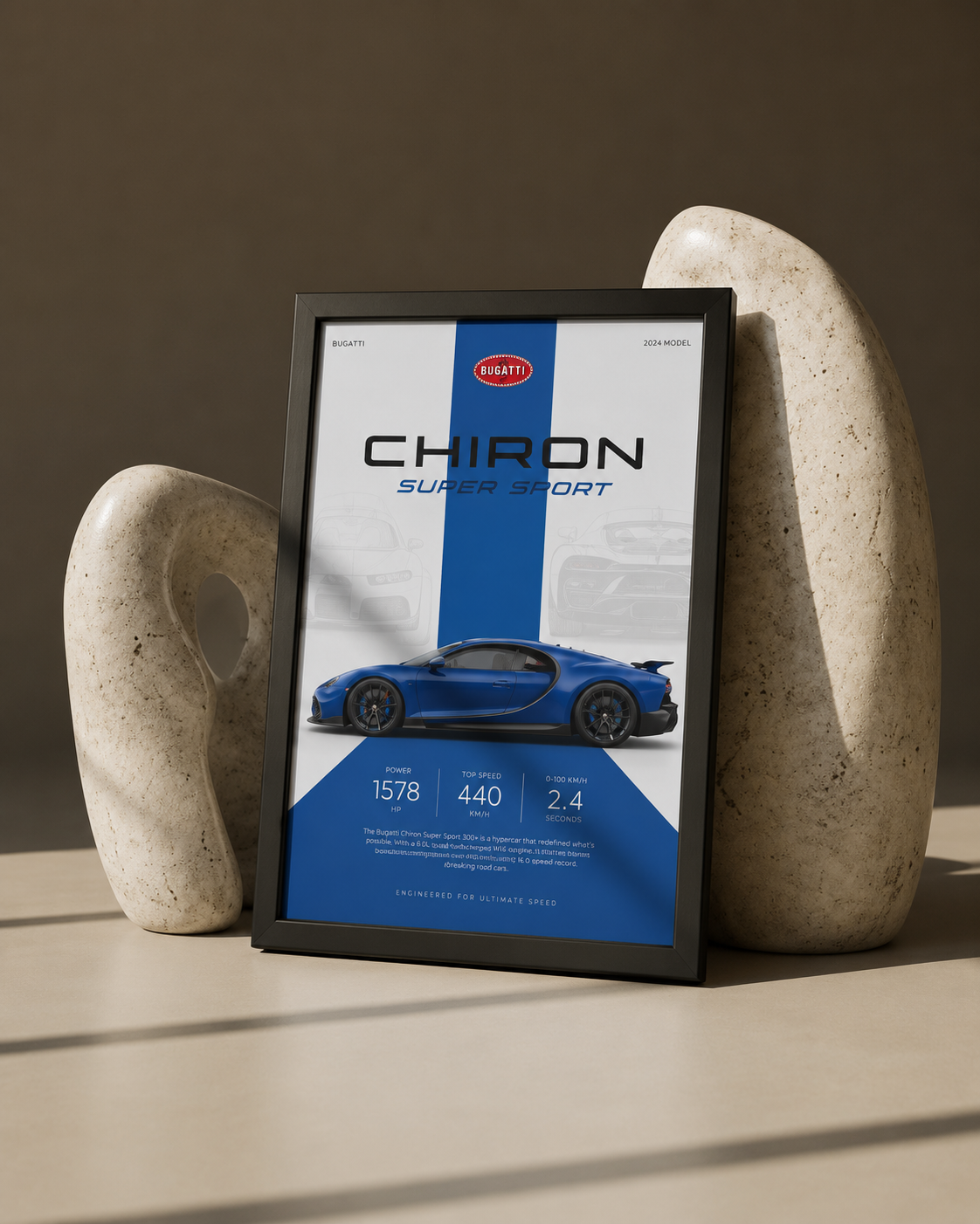 Bugatti Chiron Super Sports | A4 Size | Premium HD Wall Art