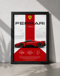 Ferrari F80 Car Photo Frame | A4 Size | Premium HD Wall Art