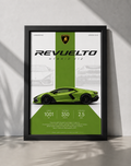 Lamborghini Revuelto Car Photo Frame | A4 Size | Premium HD Wall Art