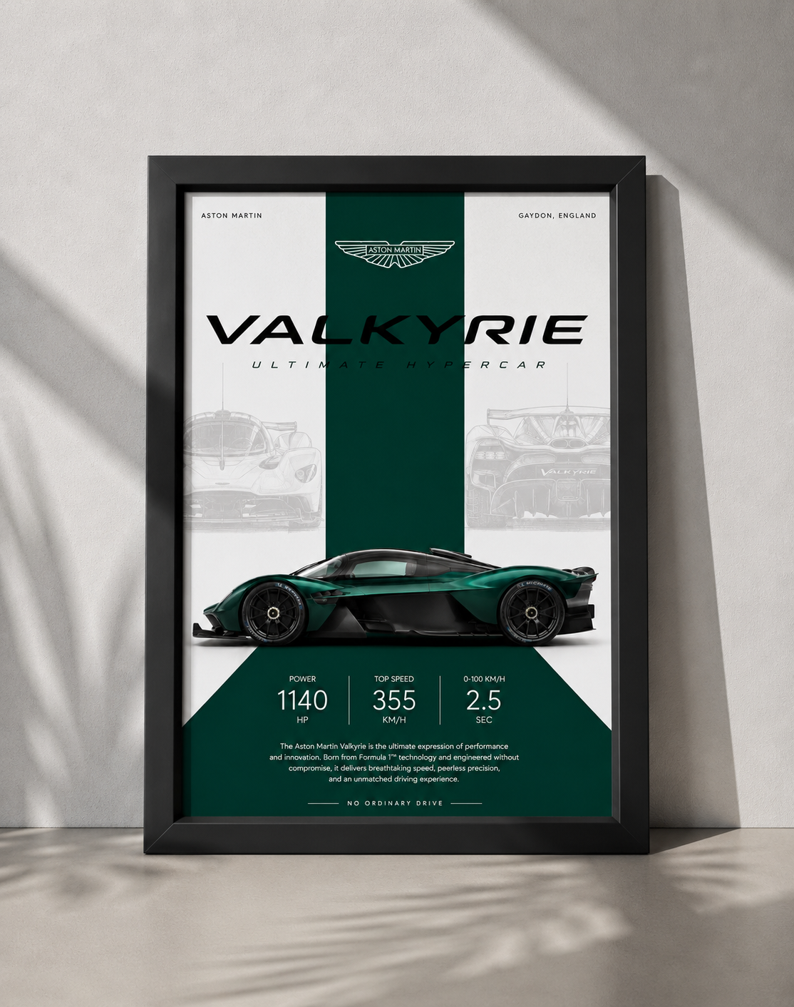 Aston Martin Valkyrie Car Photo Frame